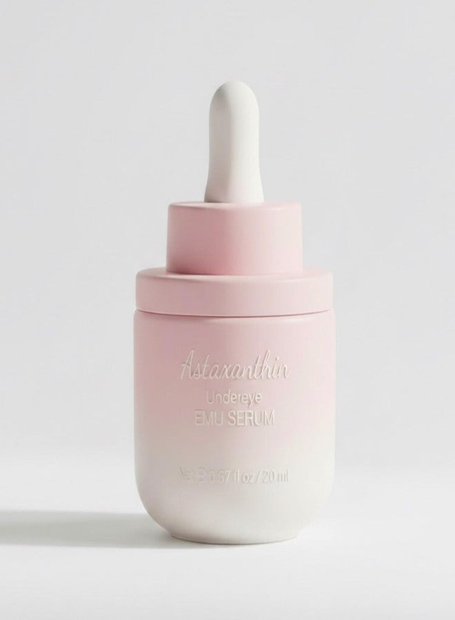 Simple Sophistication Astaxanthin Under Eye Serum with EMU oil - 0.67 fl. oz./ 20 mL | Emu oil serum | Powerful antioxidant astaxanthin | Sea Buckthorn, Squalane, Aloe Vera, Coffee |Preservative free | 100% Natural - Image 1