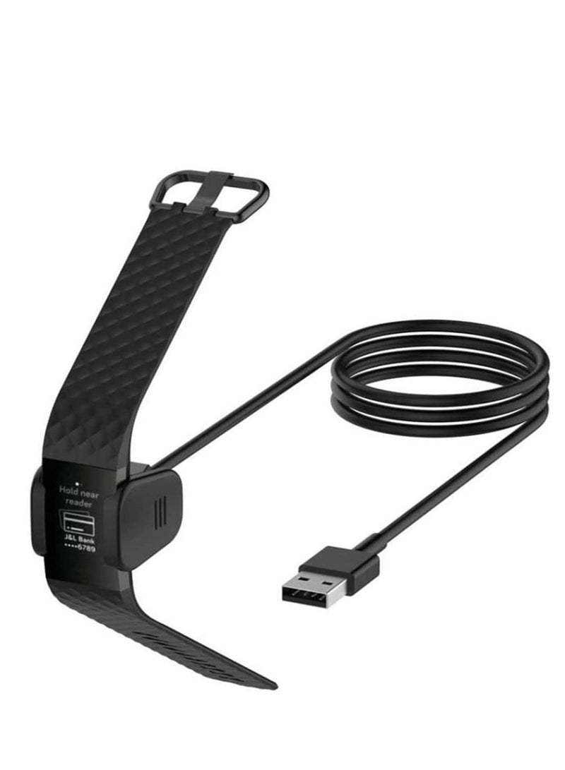 SYOSI Charger Cable Compatible with Fitbit Charge 3,Replacement USB Charging Cable Cord Clip Dock Accessories Adapter for Charge 3 Heart Rate Fitness Wristband - Image 3