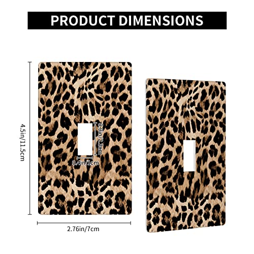 Czrouz Leopard Single Toggle Light Switch Plate Decorative, Wild Animals Skin Cheetah Fur Spots 1 Gang Wall Plates Cover Electrical Switchplate for Kitchen Bathroom Bedroom Living Room Home Decor Faceplate - Image 4