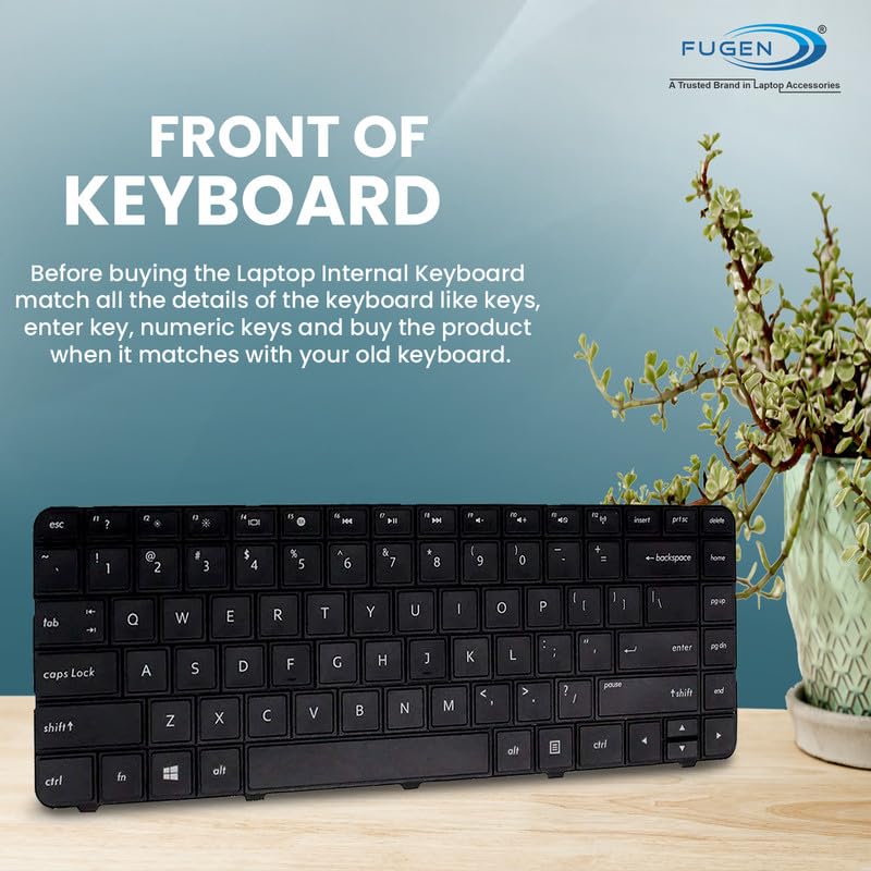 Fugen Laptop Internal Keyboard US Compatible for HP 2000, 430, 431, 435, 630, 630s, 631, 635, 636 Pavilion G4 Compaq CQ43-100, CQ43, CQ57 Original Look Series - Image 2
