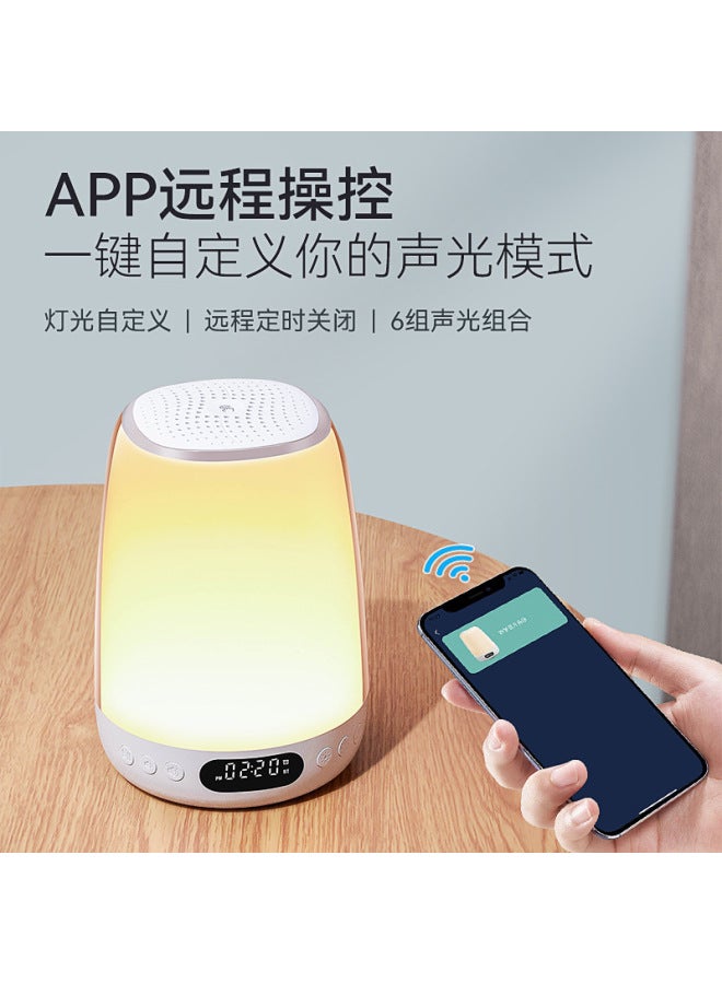 Ten Thousand Fires Wireless Bluetooth Speaker Bedroom Bass Bedside Nightlight Multi-functional Atmosphere Home Desktop Alarm Clock Audio - Image 4