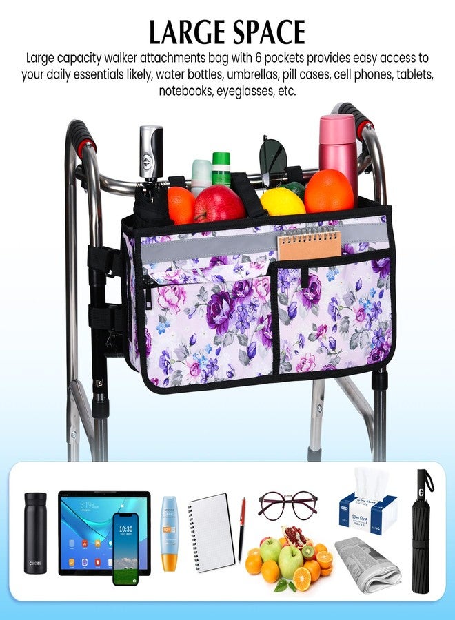 CLEKEGBAG Walker Basket, Walker Accessories - Walker Tray, and Storage Bag for Folding & Rolling Walkers - Ideal for Seniors - Image 2