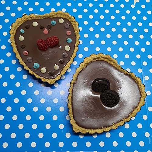 Xstronq Mini Tart Pan, 6 PCS 4-inch Heart-Shaped Quiche Pans, With a Removable Bottom Pie Pan, Used For Desserts, Cake Baking, Black - Image 4