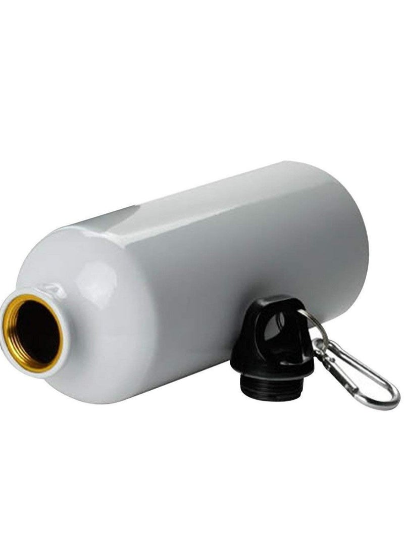 Story Of Candle Aluminum Water Bottle, Football Drinking Bottle with Lionel Messi Design Print in White  - Image 4