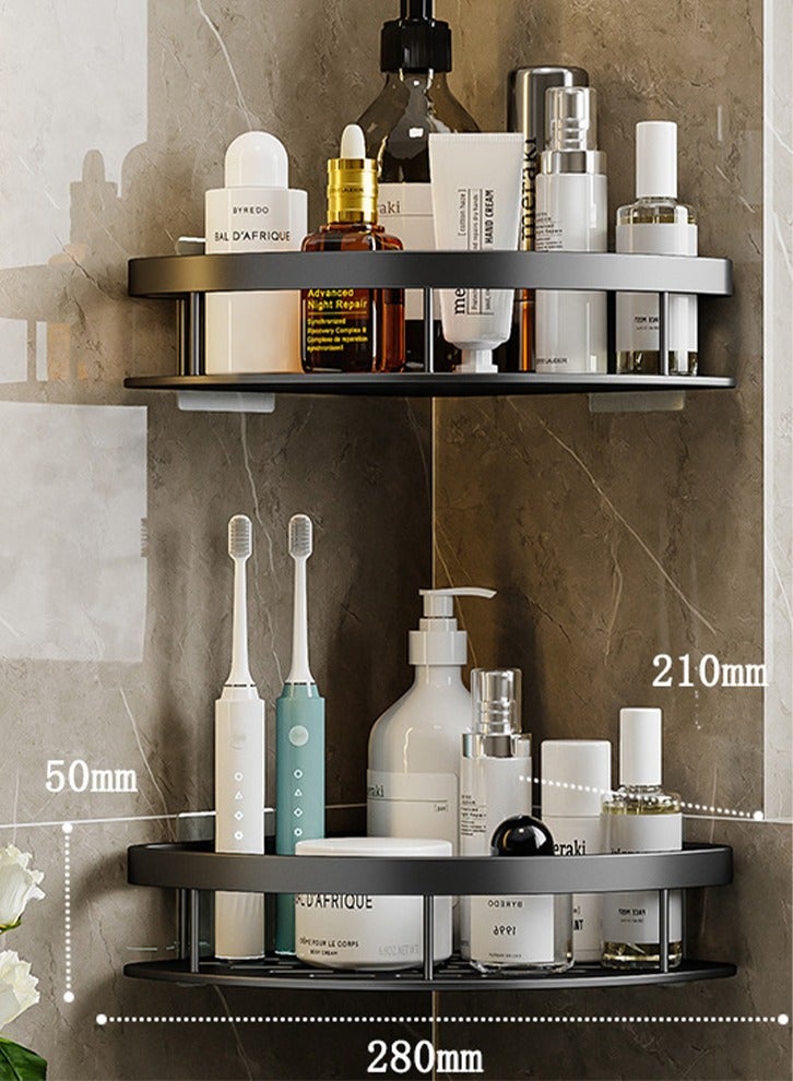 Stainless Steel Shower Caddy Organizer- Self-Adhesive Shower Rack - Bathroom Shelf Organizer Stand - Wall-Mounted Organizer - Rustproof Shower Storage - Shampoo organizer - Image 5