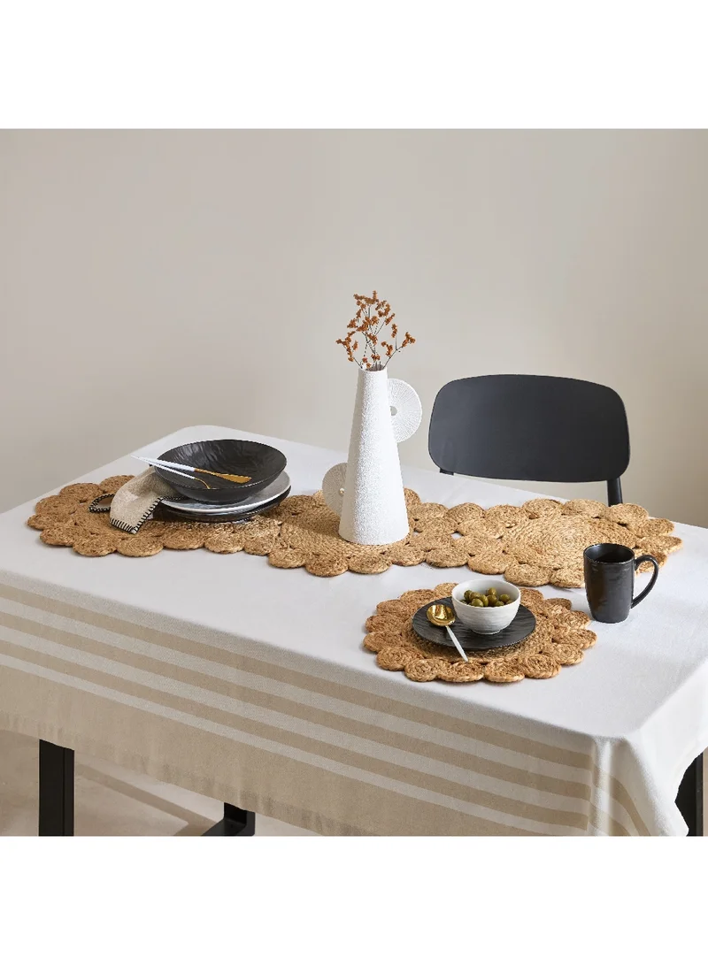 Home Box Grain Jute Scallop Round Placemat 38 x 38 cm