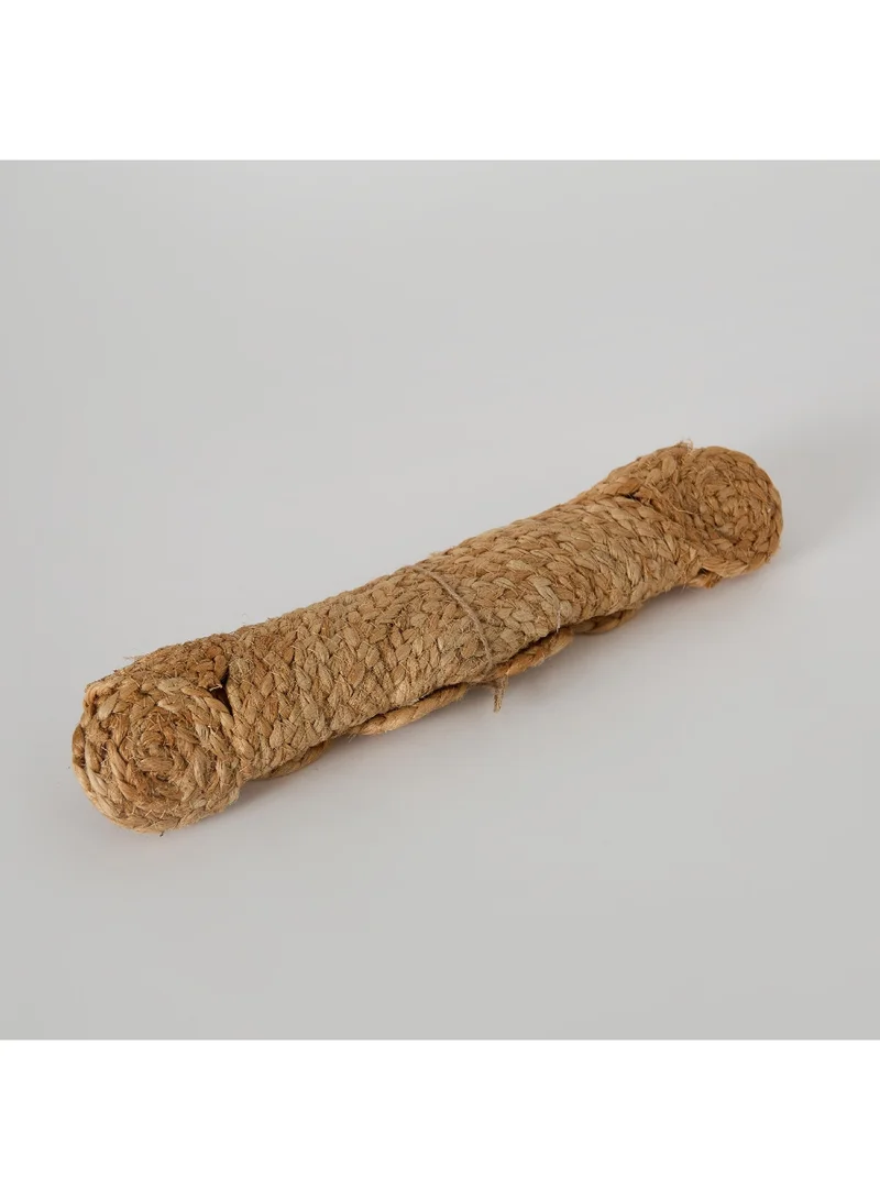 Home Box Grain Jute Scallop Round Placemat 38 x 38 cm