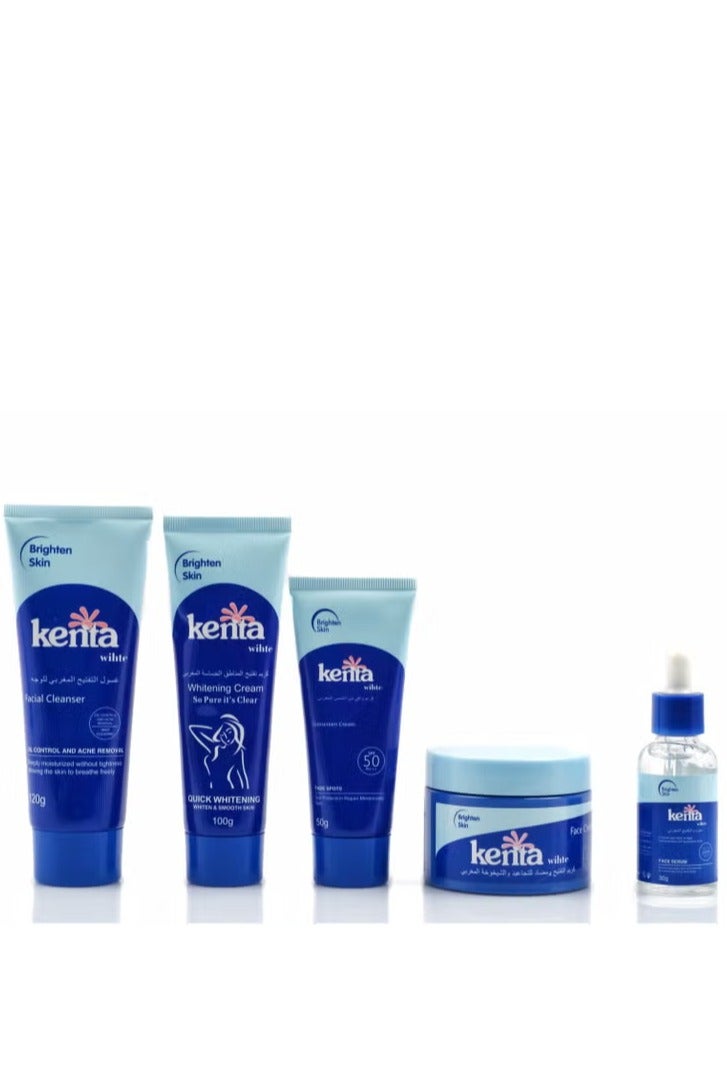 كنتا مجموعة كنتا وايت لتبييض وتفتيح بشرة الوجه مكونة من 5 قطع - Image 2