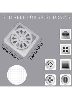 RIYAD GADGETS 10 PCS Disposable Shower Drain Cover Hair Catcher Mesh Stickers, for Human and pet Hair, Bathtub, Bathroom, Laundry, Sink, Kitchen,  - Image 3