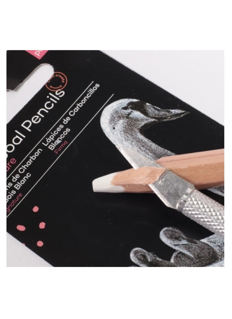 Mont Marte Mont Marte Signature White Charcoal Pencils Large  - No:81451  - Image 3