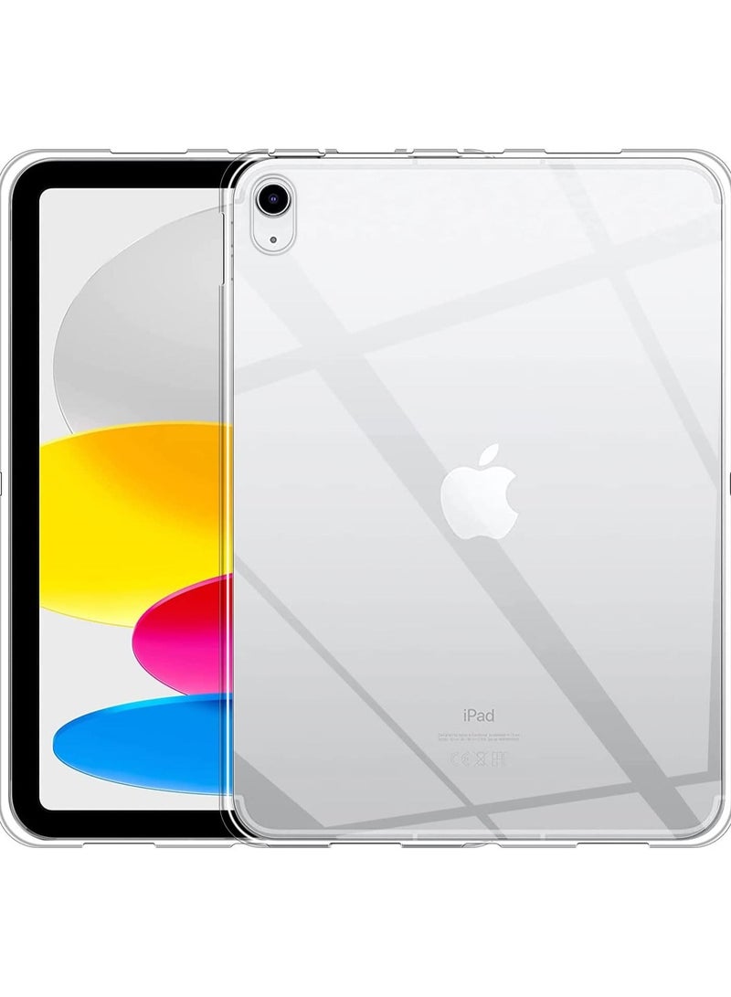 Cover Compatible with Apple iPad 10 2022 10,9" Case Protector, Thin Slim Soft TPU Silicone Clear Cover, Anti-fall & Shock-Absorbing & Anti-Scratch Protective Case - Image 1