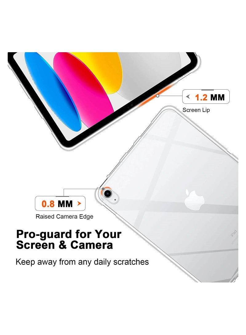 Cover Compatible with Apple iPad 10 2022 10,9" Case Protector, Thin Slim Soft TPU Silicone Clear Cover, Anti-fall & Shock-Absorbing & Anti-Scratch Protective Case - Image 4