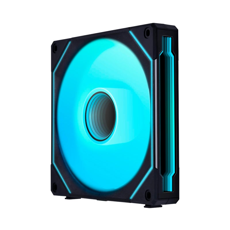 Lian Li UNI Fan SL-Infinity 140mm Reverse Blade-Single Pack-ARGB Fan-Daisy-Chain Design-Infinity Mirror-Customizable Lighting Effects-Without Controller-Black-(14RSLIN1B) - Image 1