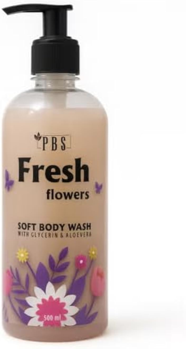 PBS Fresh Flowers Soft Body Wash with Glycerin &amp; Aloe Vera - 500ml