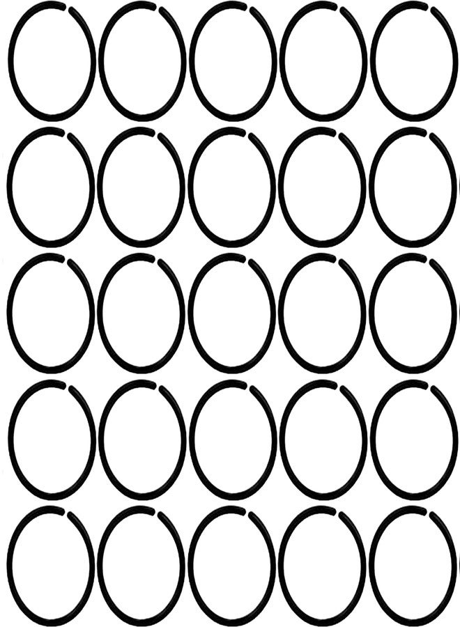 Melimarry 60Pcs Anti-Allergy 20 Gauge Plastic Hoop Ear Retainers, Unisex Nose Rings, Clear, Black, for Sensitive Ears & Skin (Black) - Image 1