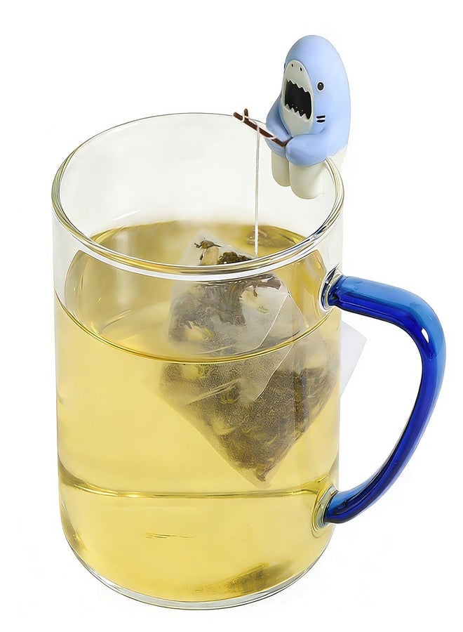 AaiLucky Cute Fishing Shark Tea Infuser, Silicone Tea Bag Holder for Mug and Cup, Animal Tea Bag Holder for Loose Leaf, Funny Tea Filters, Tea Accessorry Gifts for Tea Drinkers/Lovers - Image 2