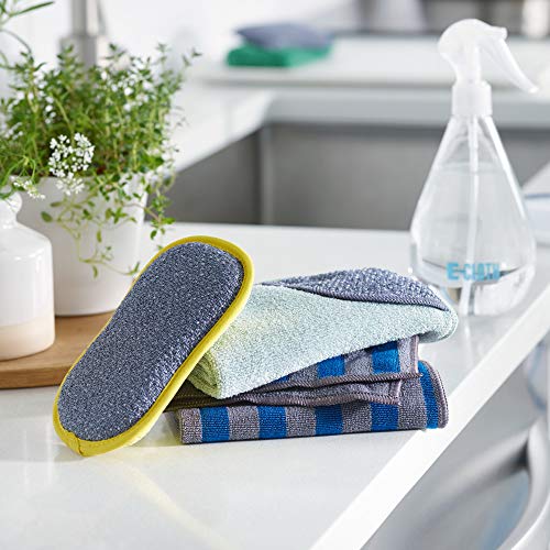 E-Cloth Kitchen Cleaning Kit, Premium Microfiber Cleaning Cloth with Scrubber, Ideal Cleaning Supplies for Kitchen Sinks and Dish Scrubber, 100 Wash Guarantee, 2 Cloth Set - Image 5