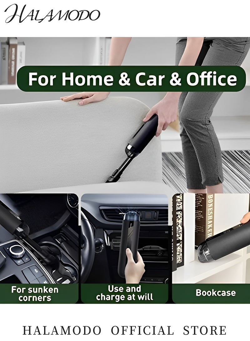 Halamodo Car Vacuum Cleaner 12V Handheld Mini Vacuum Cleaner with High Power & Strong Suction Portable Vacuum Cleaner Noise Reducing Vacuum Cleaner for Both Dry & Wet Use - Image 4