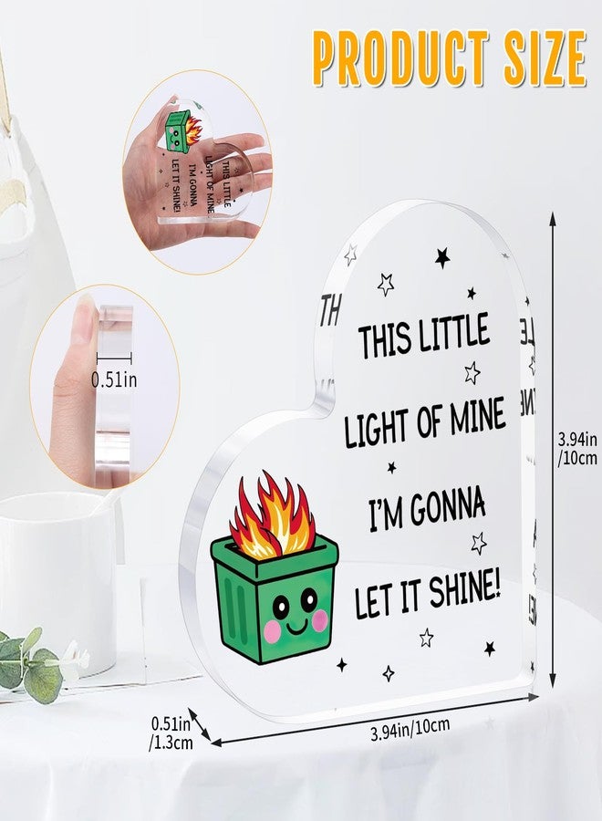 Funnli Dumpster Fire Desk Accessories Decor, Christmas Gifts for Coworkers Acrylic Plaque, Employee Appreciation Gifts, Inspirational Gift for Women Men Friend Keepsake Paperweight, Funny Office Decor - Image 2