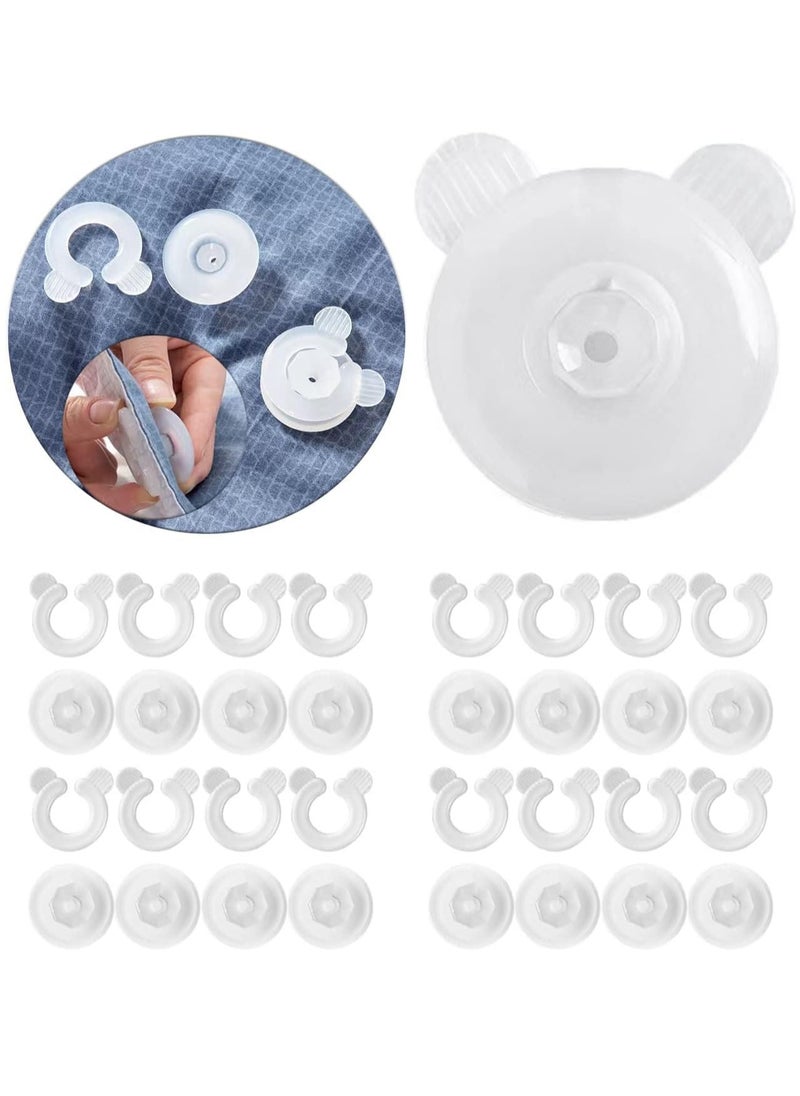 SYOSI Duvet Clips Quilt Holder, Duvet Donuts Comforter Clips Anti-Run Kick Buckle Safety Quilt Cover Quilt Single Clip Household Non-Slip Device 24 Pcs  - Image 1