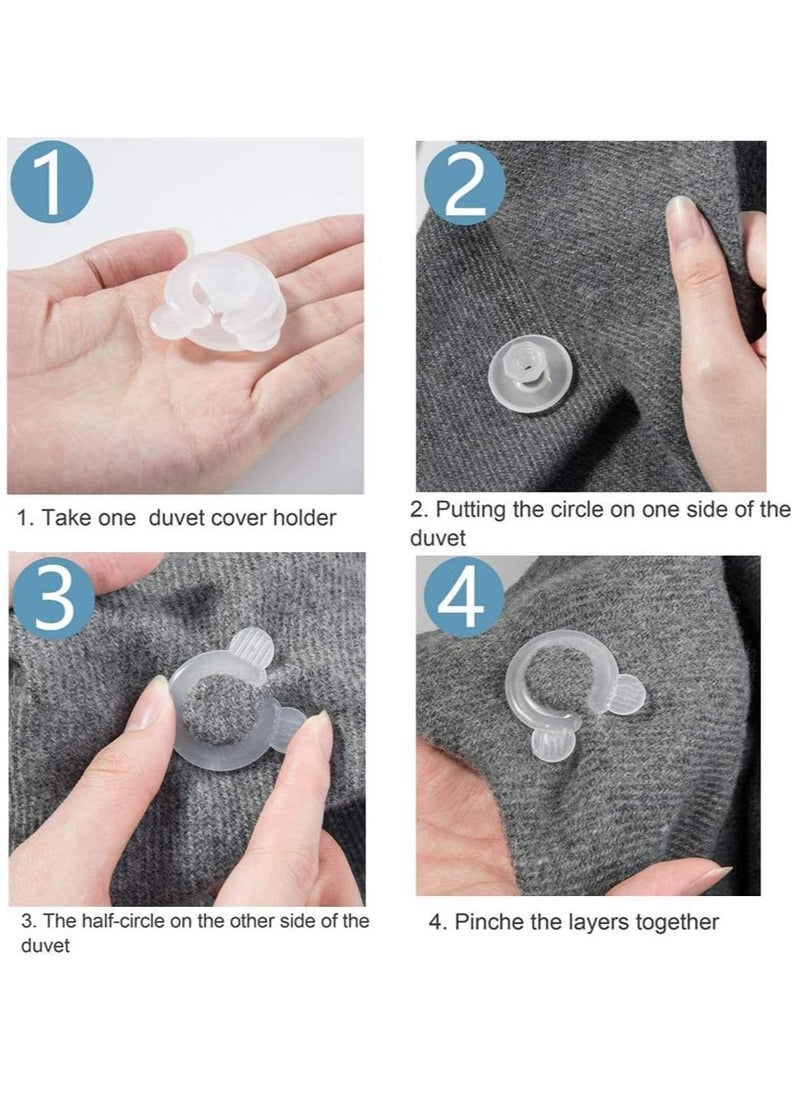 SYOSI Duvet Clips Quilt Holder, Duvet Donuts Comforter Clips Anti-Run Kick Buckle Safety Quilt Cover Quilt Single Clip Household Non-Slip Device 24 Pcs  - Image 4