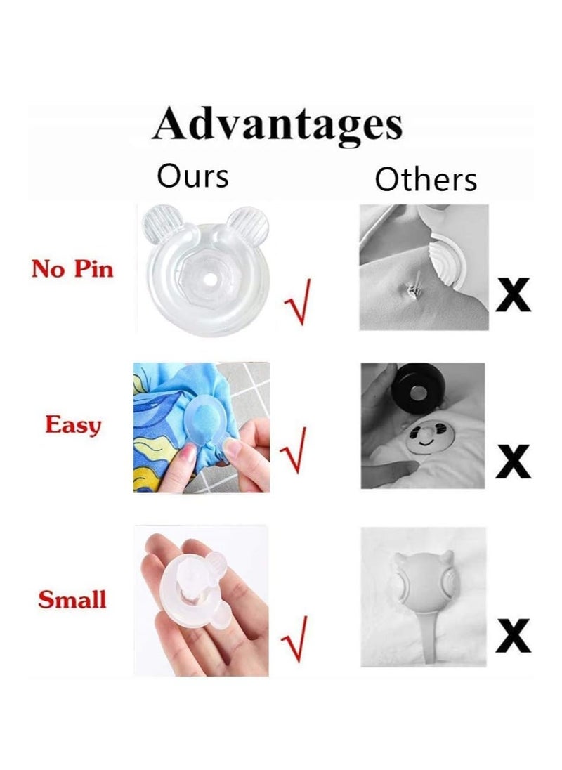 SYOSI Duvet Clips Quilt Holder, Duvet Donuts Comforter Clips Anti-Run Kick Buckle Safety Quilt Cover Quilt Single Clip Household Non-Slip Device 24 Pcs  - Image 3
