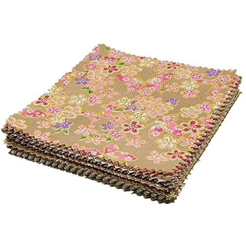 iNee Charm Packs for Quilting 5 inch, Precut Cotton Quilting Fabric Bundle, 48-5" Charm Squares, Light Coffee - Image 2