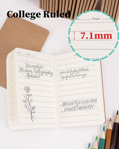 Dynta Small Notebook Bulk 45 Pack Pocket Notebooks, 2.5in x 4in Mini Journals Bulk Thread Stitching Small Notepad, Portable Note Pad for Gift, Journal, Traveling (30 Sheets/60 Pages) - Image 5