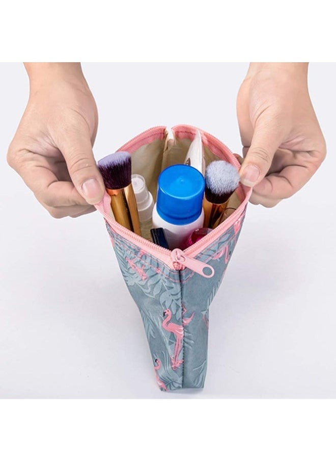 NIKITA.VIVI 3-Piece Waterproof Cosmetic Bag Set Grey/Pink  - Image 4