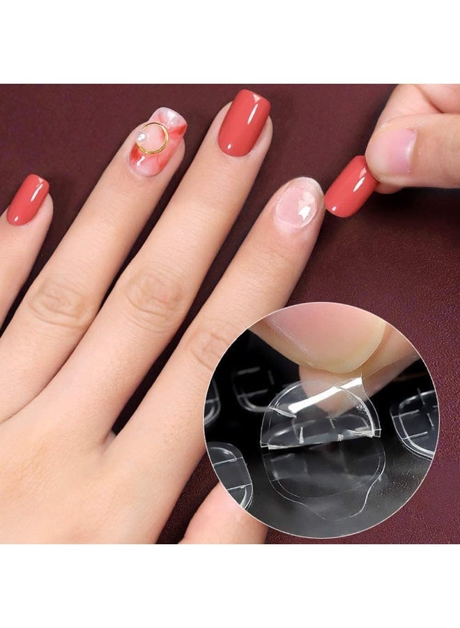 NIKITA.VIVI 15 Sheets 360 Pcs Nail Stickers Nail Adhesive Glue Tape Set Waterproof Breathable Glue Tabs Double Sided False Nail Sticker Jelly Sticker Super Sticky Fake Nail Glue Stickers Transparent Flexible for Manicure Nail Art Tools - Image 5