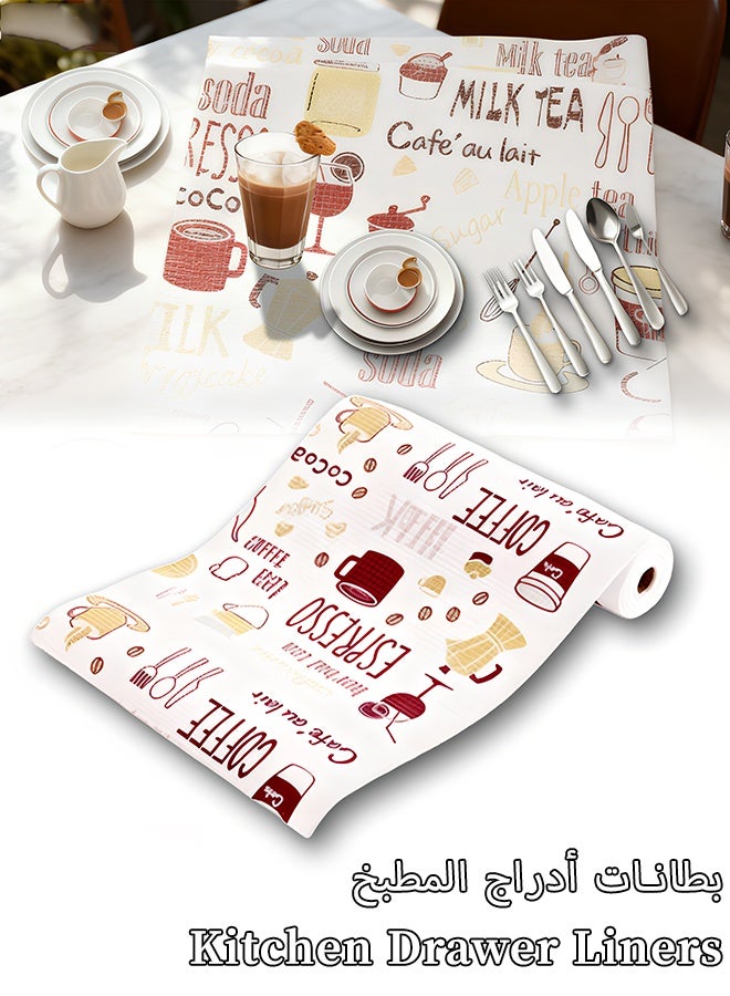 Quivlox 30x300cm Kitchen Cabinet Liner, Cut-to-Size Shelf Liners with Patterns, Oil Proof Waterproof Drawer Mat for Storage Organization, Non-Slip EPE+PE Coated Paper for Countertop Wall Decor,Drying Paper Pads Suitable for Various Scenarios - Image 1