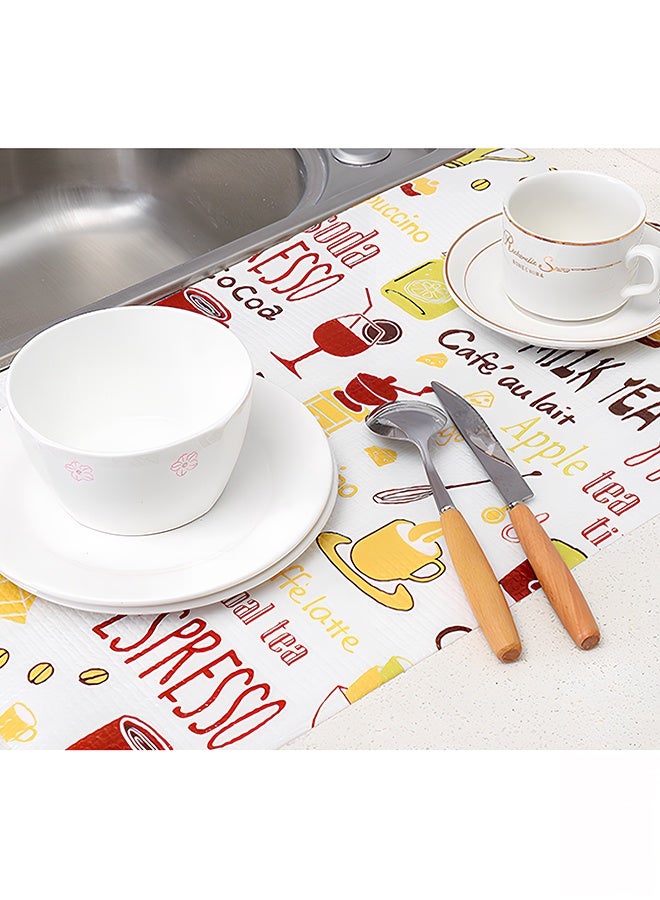 Quivlox 30x300cm Kitchen Cabinet Liner, Cut-to-Size Shelf Liners with Patterns, Oil Proof Waterproof Drawer Mat for Storage Organization, Non-Slip EPE+PE Coated Paper for Countertop Wall Decor,Drying Paper Pads Suitable for Various Scenarios - Image 3