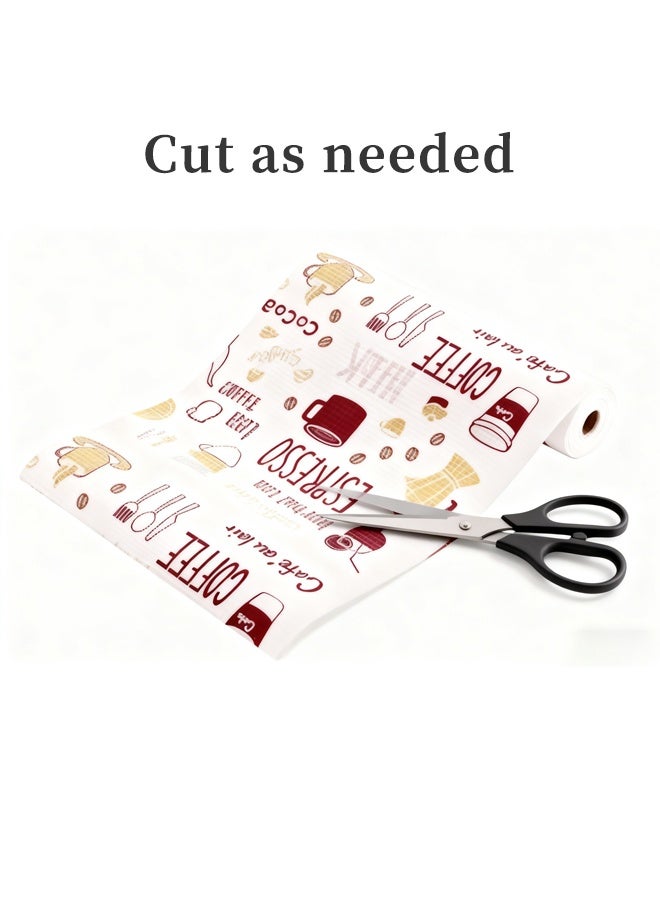 Quivlox 30x300cm Kitchen Cabinet Liner, Cut-to-Size Shelf Liners with Patterns, Oil Proof Waterproof Drawer Mat for Storage Organization, Non-Slip EPE+PE Coated Paper for Countertop Wall Decor,Drying Paper Pads Suitable for Various Scenarios - Image 4