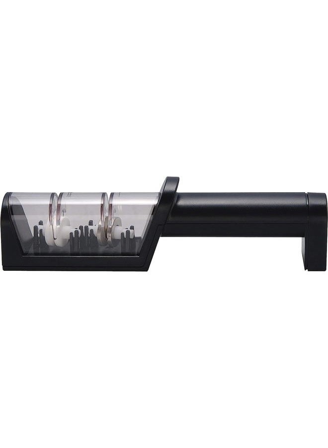 Miyabi Pull Through Sharpener 21 cms. Two Rollers diamond and ceramic. Suitable for all knife of smooth cutting edge. Ergonomic handle. Suitable for Right-handed or left-handed users. Non-slip. - Image 1