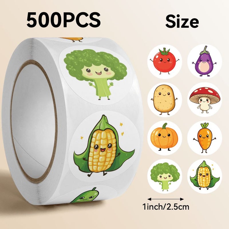500 ملصق خضروات متنوعة، تحفيز بهيج وتشجيع - Image 3
