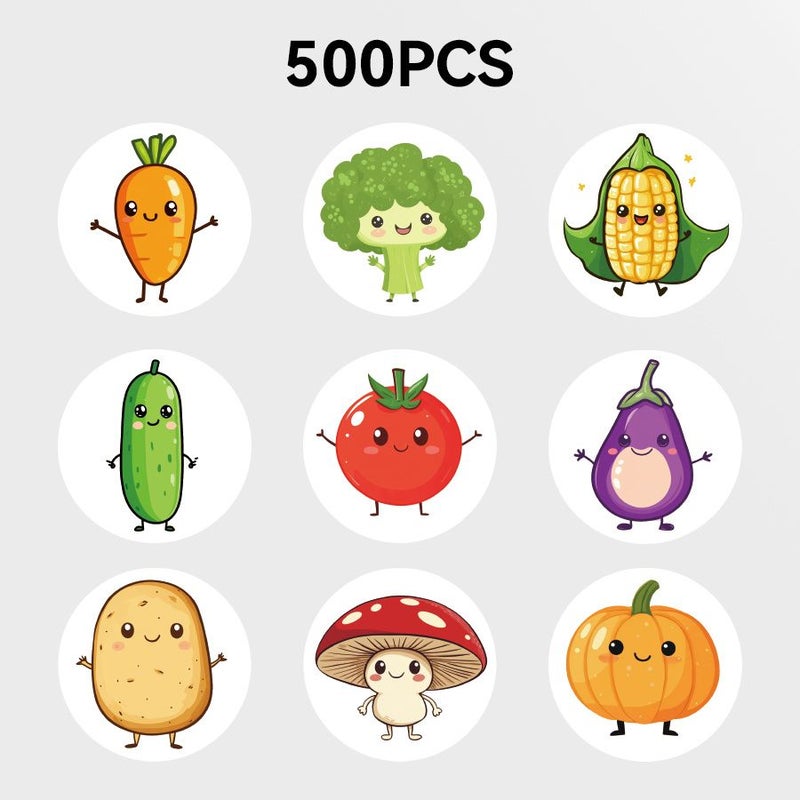 500 ملصق خضروات متنوعة، تحفيز بهيج وتشجيع - Image 4