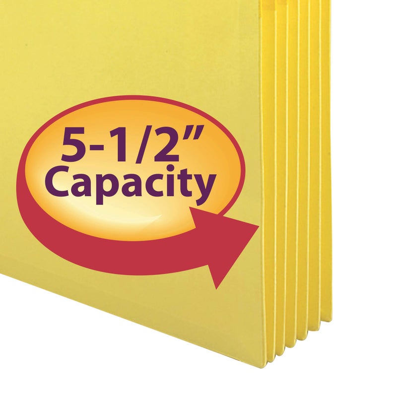 Smead Pocket, Letter, Straight, 5.75-Inch Expansion, Yellow, 10 per Box (73243) - Image 2