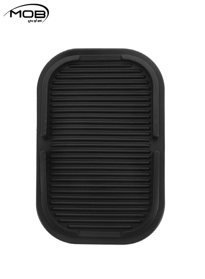 MOB Anti-Slip Dashboard Pad for Mobile Phone, Keys & Coins – Universal Car Skidproof Mat, Non-Slip Silicone Dashboard Holder, Easy to Clean, 15.5×10cm (Black) - Image 1