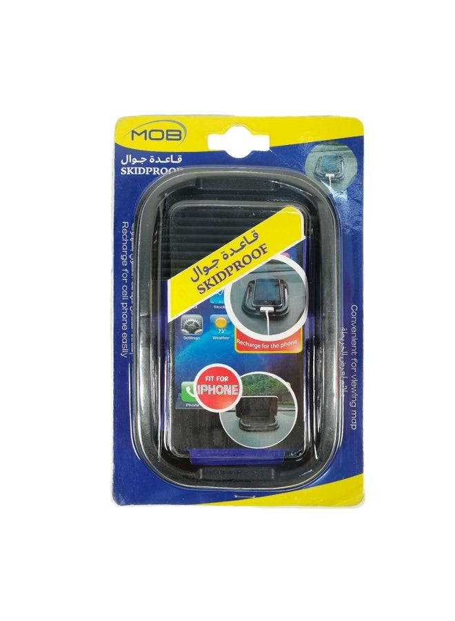 MOB Anti-Slip Dashboard Pad for Mobile Phone, Keys & Coins – Universal Car Skidproof Mat, Non-Slip Silicone Dashboard Holder, Easy to Clean, 15.5×10cm (Black) - Image 2