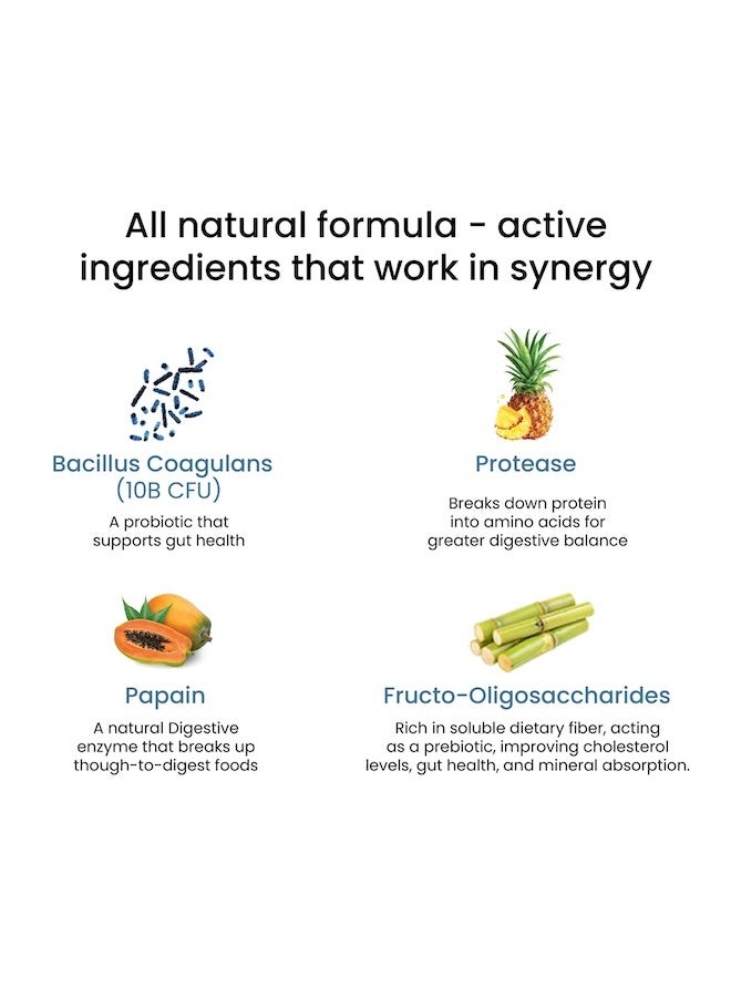 WELLBEING NUTRITION Melts Healthy Gut | 10B CFU Probiotics, Digestive Enzymes, FOS | For Indigestion, Gas, Acidity and Bloating, Gut Health, 30 Oral Strips - Image 3