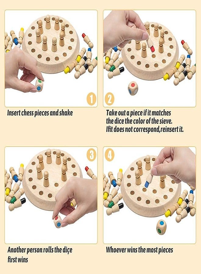 RAZZES Wooden Memory Match Stick Chess Game, BLOWEST Colorful Memory Chess, Funny Block Board Game, Early Educational Toy, Brain Training Games for Kids - Image 2