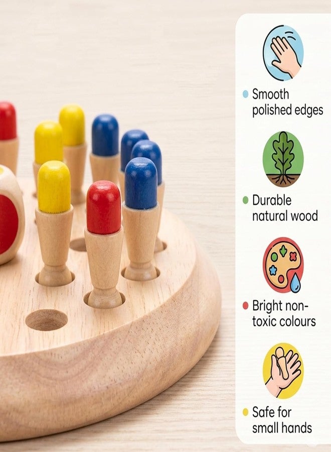 RAZZES Wooden Memory Match Stick Chess Game, BLOWEST Colorful Memory Chess, Funny Block Board Game, Early Educational Toy, Brain Training Games for Kids - Image 4