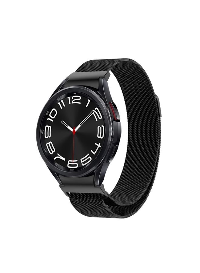 Replacement Strap For Samsung Galaxy Watch 6 Milanese Metal Watch Band Black