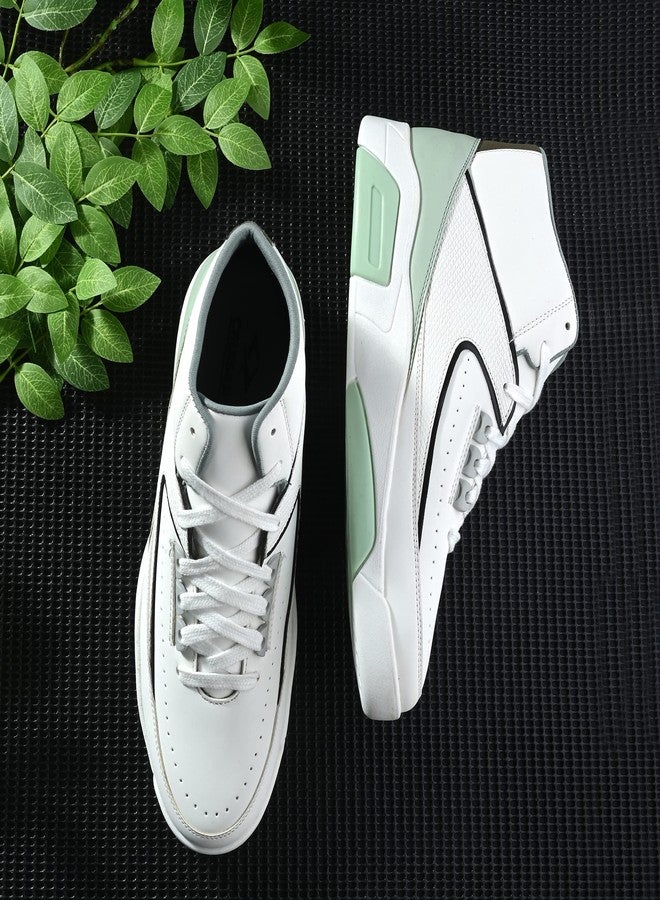 كروزر حذاء رياضي رجالي أبيض برقبة عالية من كروزر | خفيف الوزن ومريح | مثالي للمشي، والتمارين الرياضية، والارتداء اليومي، مقاس 8 بريطاني - Image 4