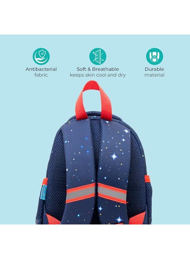 Moon Kids Preschool Backpack Ages 3–6, Exciting 3D Space Adventure Design, Lightweight and Waterproof, Soft Padded Shoulder Straps, Ideal for School, Lunch, Daycare, Travel, and Daily Adventures for Boys and Girls - Image 3