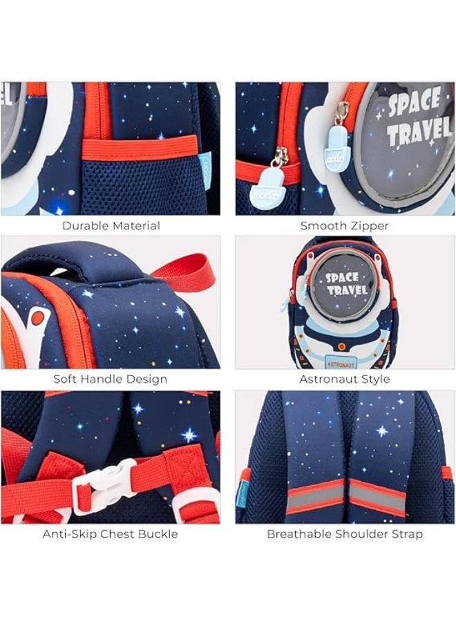 Moon Kids Preschool Backpack Ages 3–6, Exciting 3D Space Adventure Design, Lightweight and Waterproof, Soft Padded Shoulder Straps, Ideal for School, Lunch, Daycare, Travel, and Daily Adventures for Boys and Girls - Image 2