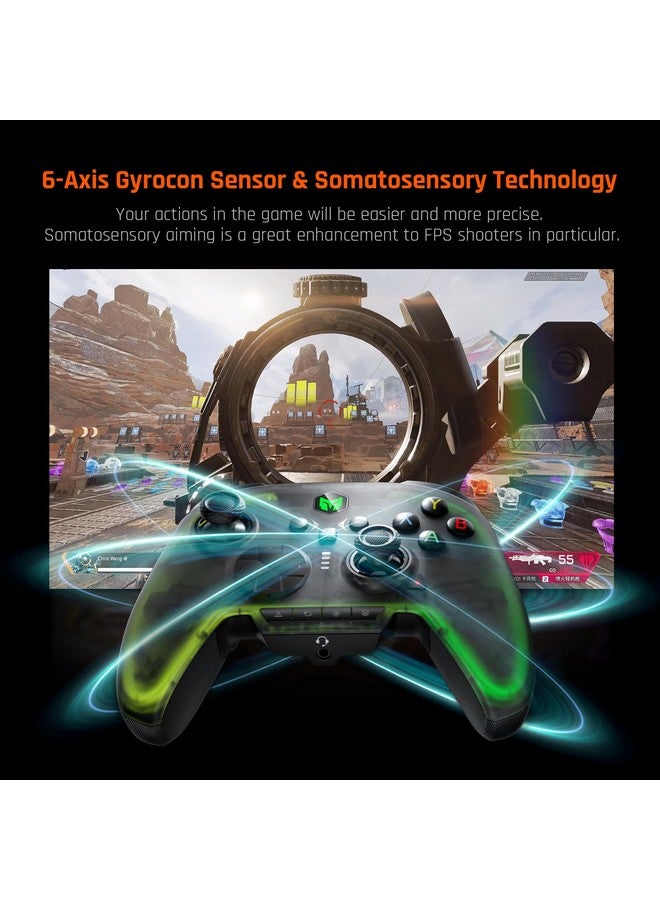 BIGBIG WON Wireless Switch Controllers For Nintendo Switch/Pc Windows/Android/Ios, Bluetooth Wired Pc Game Controller With 6 Axis Gyro/Vibration/Turbo/Nfc/Wake Up, Gaming Controller With Charging Dock - Image 3