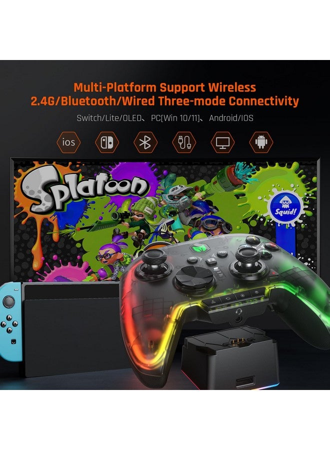 BIGBIG WON Wireless Switch Controllers For Nintendo Switch/Pc Windows/Android/Ios, Bluetooth Wired Pc Game Controller With 6 Axis Gyro/Vibration/Turbo/Nfc/Wake Up, Gaming Controller With Charging Dock - Image 2