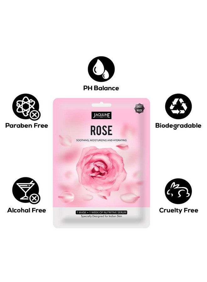 جاكلين يو أس أيه قناع الورد الورقي | خالٍ من البارابين والكبريتات | أقنعة بير قابلة للتحلل البيولوجي | خفيفة الوزن | مرطبة ومقوية للبشرة، 1 قطعة - Image 3