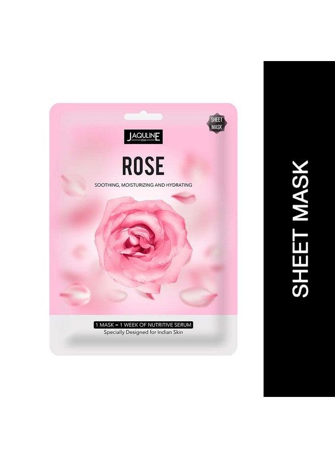 جاكلين يو أس أيه قناع الورد الورقي | خالٍ من البارابين والكبريتات | أقنعة بير قابلة للتحلل البيولوجي | خفيفة الوزن | مرطبة ومقوية للبشرة، 1 قطعة - Image 1